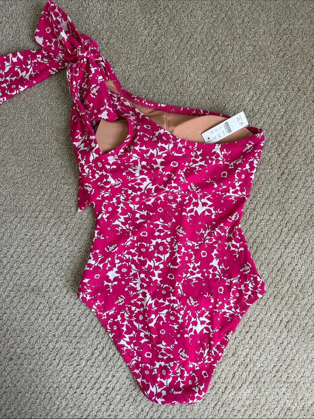 Jcrew floral one shoulder swimsuit